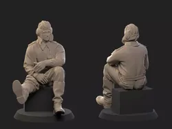 USSR tank creww ww2 3D print model