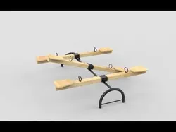 Wooden See-Saw 3D model
