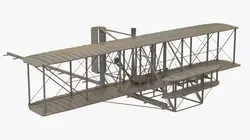 wright flyer Low-poly 3D model