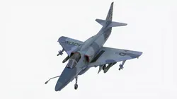 4K textures A-4F Skyhawk 3D Model Low-poly 3D model