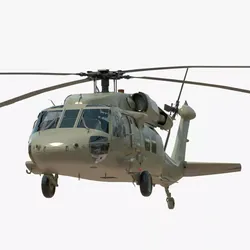 4K UH60 Blackhawk Low-poly 3D model