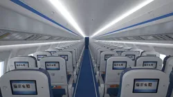 Airplane cabin 109 seats V2 3D model