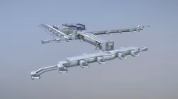 Airport Terminal EGKK North Terminal Gatwick Airport Low-poly 3D model