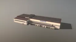 Airport Terminal USRO Terminal-01 Low-poly 3D model