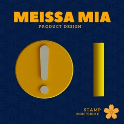 Alert Icon Stamp – Digital 3D Print File for Creative DIY Stationery Projects