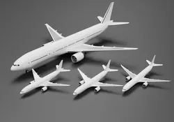 Boeing 777 -200 -300 -8 -9 Pack 3D model