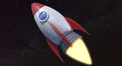 Cartoon Rocket Ship V1 Low-poly 3D model