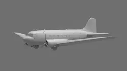 DC-3 Aeroplane 3D model
