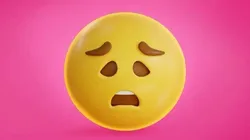 Distraught wail face Animated Emoji Low-poly 3D model