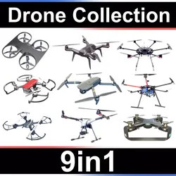 Drone Collection Set 9in1 3D model