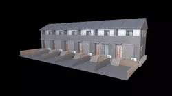 Japanese Building Low-poly 3D model