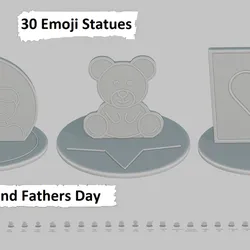 Mothers and Fathers Day Medium Pack Emoji Statues