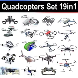 Quadcopters Set 19in1 3D model