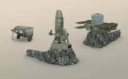 Rapier surface-to-air missile Low-poly 3D model