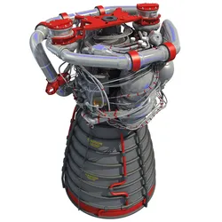 RS-25 Space Shuttle Rocket Engine 3D model