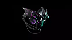 Sci-Fi Facemask Cyberpunk Low-poly 3D model