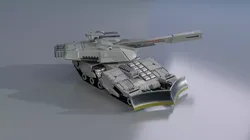 Sci-Fi Low Poly Tank GameReady 3D Model Low-poly 3D model