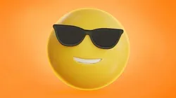 Smiling face with Sunglasses Animated Emoji Low-poly 3D model