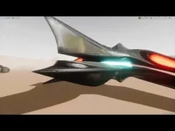 Spacecraft - PBR Game-Ready futuristic jet flying in sky Low-poly 3D model