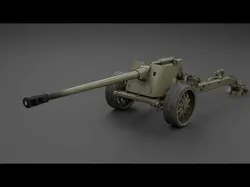 T8 105mm Anti Tank Gun Low-poly 3D model