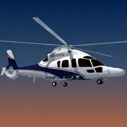 White Eurocopter EC155 3D Helicopter 3D model
