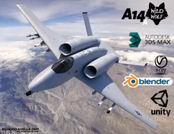 A-14A WILD WOLF stealth futuristic fighter concept jet  3D model