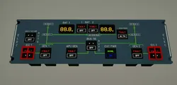 Airbus A320 Overhead Electrical Panel Low-poly 3D model