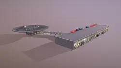Airport Terminal UUEE Terminal Glass Low-poly 3D model
