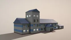 Airport USDU Terminal Low-poly 3D model
