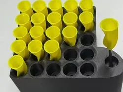 Blowgun dart storage for 16mm bore 3*50mm steel needles, with a small hole for inserting needles - Free 3D Print Model