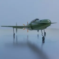 Canard Fighter Airplane 3D model