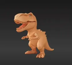 Exaggerated Features T-Rex Flexi Model – One-Piece 3D Print Toy