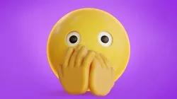 Face with Peeking Eye Animated Emoji Low-poly 3D model