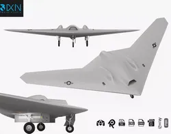 Lockheed Martin RQ-170 Sentinel UAV Drone US Version 3D model