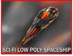 Lowpoly Sci-Fi Spaceship Sci fi Space Craft 43 Low-poly 3D model
