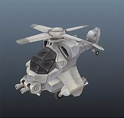 Micro Heli - Low Poly Hand Painted Low-poly 3D model
