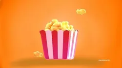 Popcorn Emoji new Animated Low-poly 3D model
