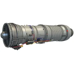 Pratt Whitney F100 Turbofan Engine 3D model