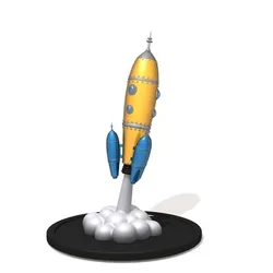 Spaceship cartoon 02 3D model