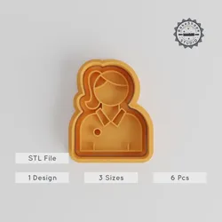 Student Shape Cutter & Stamp Collection, Perfect for Cookies & Fondant, Includes 6 Pieces in S/M/L Sizes