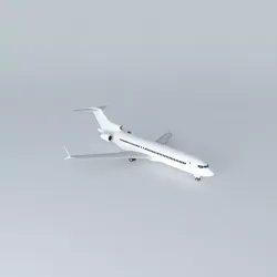 Template  Boeing 727 2X Fict Free 3D model