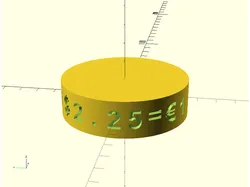 Text Engraved on Cylinder Surface