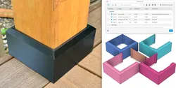6x6 Post base cover with hidden seams