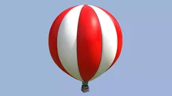 air balloon Low-poly 3D model