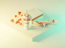 Airport - Scene model Low-poly 3D model 3D model