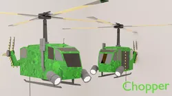 Cartoon Helicopter  Low-poly 3D model