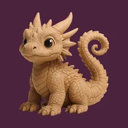 Chibi Guardian Dragon – Cute Baby Dragon 3D Model