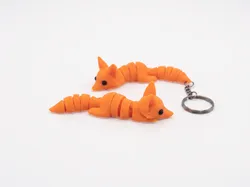 Cute Flexi Fox + Keychain