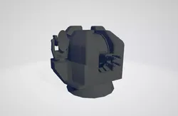 GERMAN AA GUN SEA DRAGON Low-poly 3D model