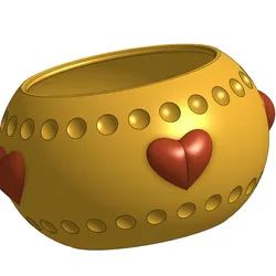 ❤️ HeartBloom Semi-Spheric Vase – Romantic 3D Printable Planter